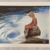Watercolor Print by John Carlson: "Girl on a Rock" - Image 3
