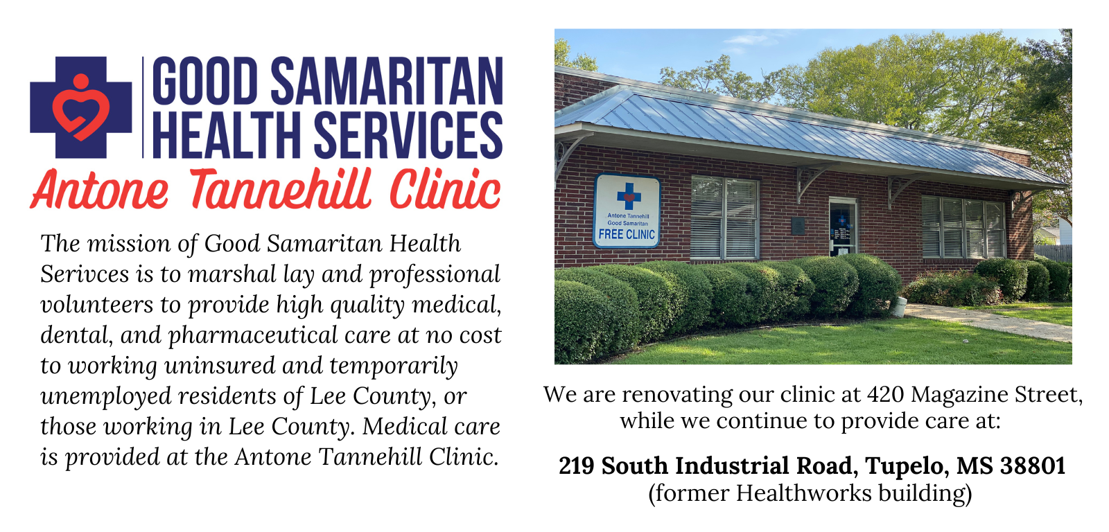 Good Samaritan Health Services | Providing high quality medical, dental,  and pharmaceutical care to working, uninsured residents of Lee County.